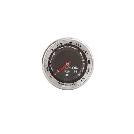 Taylor Pro Series Analog Instant Read Thermometer, Temperature Monitoring: 120F to 220F, Black
