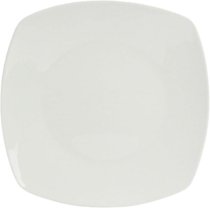 10 Strawberry Street Simply Square 16 Piece Dinnerware Set, Porcelain, White