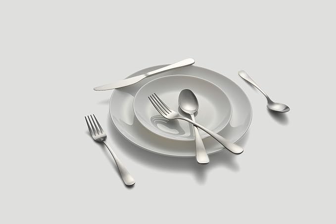 Cambridge Silversmiths Rhiannon Satin 20 Piece Flatware Set, Service for Four, silver