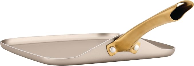 Farberware Radiant Nonstick Square Griddle Pan, Dishwasher Safe, 11 Inch - Champagne