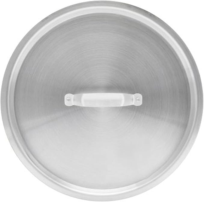 TrueCraftware 40 qt Aluminum Stock Pot Lid 15-3/8" x 1-1/4"-Pot Cover for Stockpots Soup Pots Stew Pots Commercial Cookware