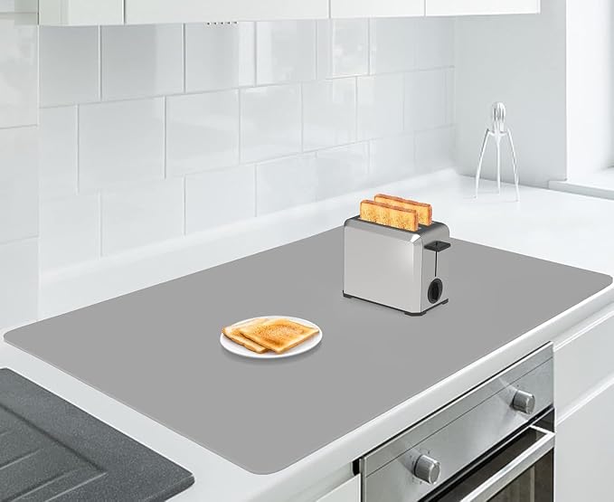 Extra Large Silicone Mat 35.3"x23.5"x0.08", Multipurpose Silicone Mat Thick Heat Resistant Mat Shipped Rolled Up Kitchen Counter Mat Waterproof Silicone Mats for Kitchen Counter Dark Gray | Extra Large, Heat Resistant, Waterproof, Nonslip, Multipurpose...