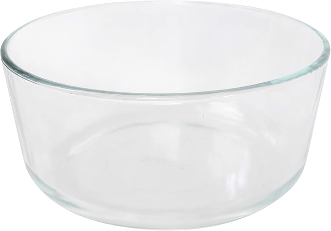 Pyrex 7203 Glass Bowls & 7402-PC Marine Blue Lids (2-Pack) - Made in USA | BPA-Free Plastic | Top-Rack Dishwasher Safe | Refrigerator & Freezer Safe | Leak-Resistant Design | Resists Stains & Odors