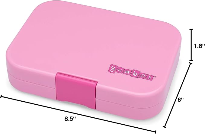 Yumbox Original Leakproof Bento Box, 6 Compartments, Power Pink Paris | Built-In Dip Well | Easy-Open Single Latch | Removable Tritan Tray | Fits Most Lunch Bags | Dishwasher-Safe Tray