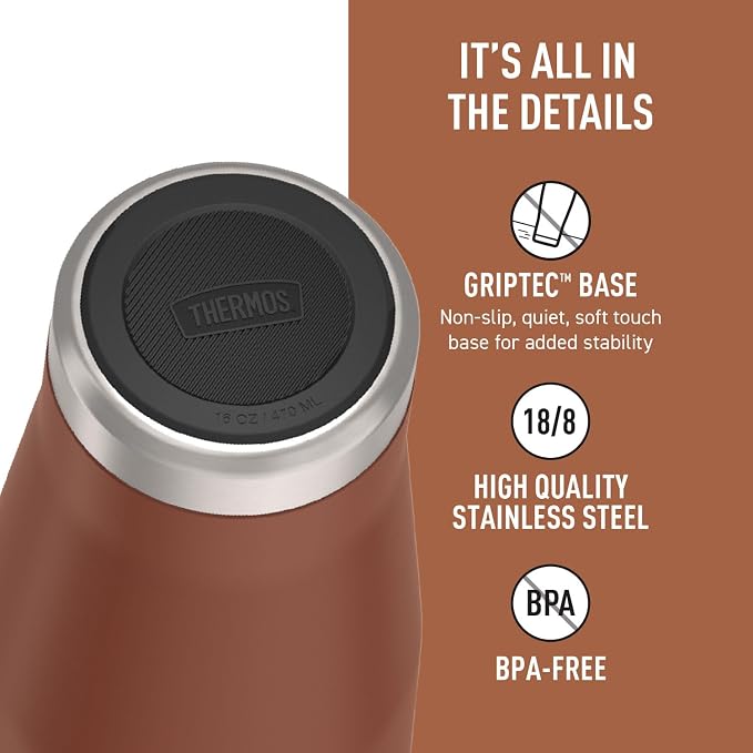THERMOS ICON SERIES, Stainless Steel Mug, Saddle, 16 oz | BPA Free Material