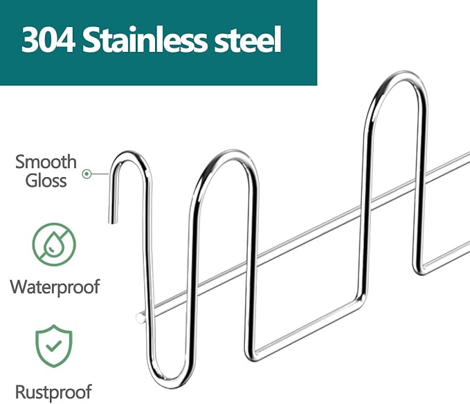 12 Inch, Stainless Steel Cup Drying Rack with 4 Hooks Kitchen Mug Holder | Vertical Bottle Drying Rack, Organizer for Glasses/Baby Bottles/Mugs, Dishwasher Safe, Strainer Basket Accessories