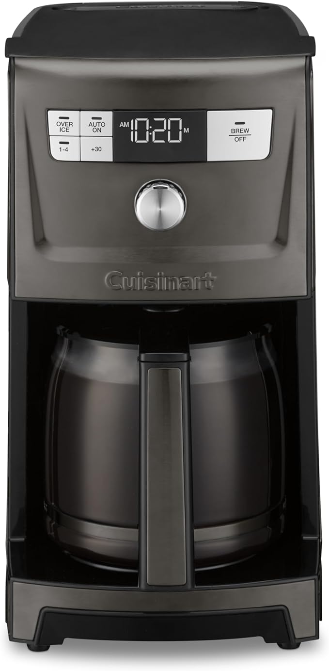 Cuisinart Coffee Maker, 14-Cup PerfecTemp Programmable Coffee Machine Glass Carafe with 1-4 Cup Setting, Brew Strength Control, Brew Pause, and Over Ice Function, Black Stainless Steel, DCC-3500BKS