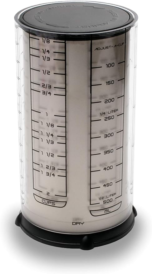 KitchenArt Professional Series 2 Cup Adjust-A-Cup, Champagne Satin, Adjustable, 1/8 to 2-Cup