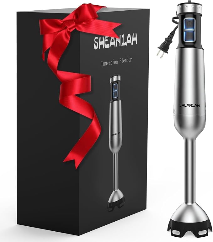 1000W Powerful Immersion Blender handheld, 2026 New Update Hand Blender with 25-Speed, Scratch-Resistant Corded Hand Mixer with Heavy-Duty Copper Brushless Motor and Gift Box