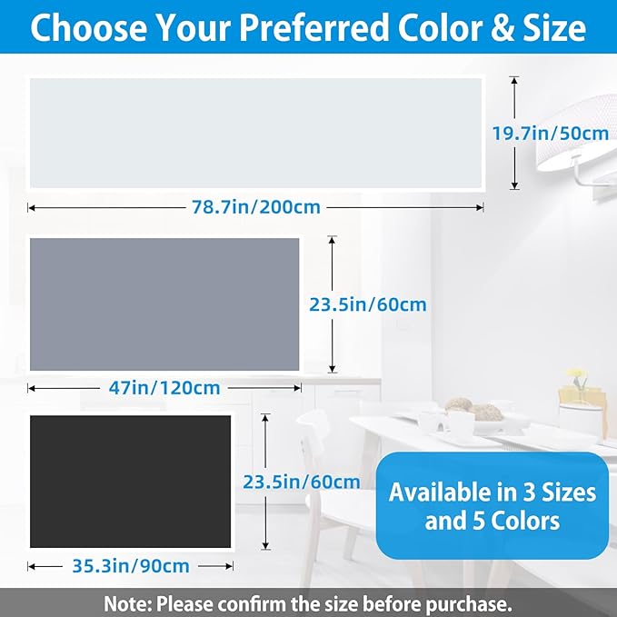 Extra Large Silicone Mat 78.74”x19.69”x0.08”, Multipurpose Silicone Mat Thick Heat Resistant Mat Shipped Rolled Up Kitchen Counter Mat Nonslip Silicone Mats for Kitchen Counter Translucent | Thick Nonslip Silicone Counter Mat, Waterproof Kitchen Counte...