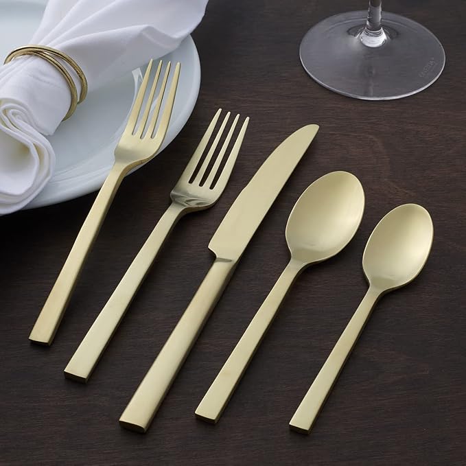 Oneida Chef's Table Champagne 20-Piece Silverware Set for 4, Flatware