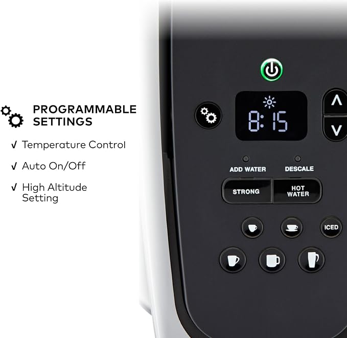 Keurig K-Elite Single Serve K-Cup Pod Coffee Maker, with Strength and Temperature Control, Iced Coffee Capability, 8 to 12oz Brew Size, Programmable, Brushed Gold