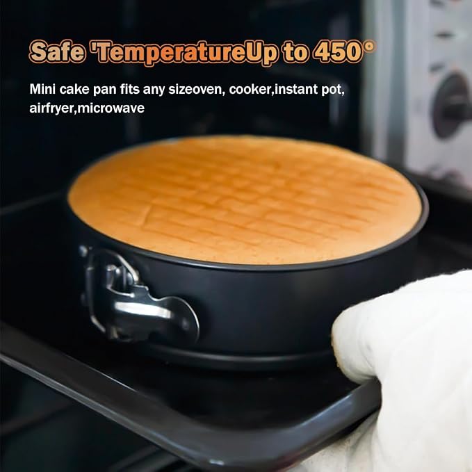 Springform Cake Pan, Cake Pan with 3 Different Size (9.5,10.2,11inch), Cake Molds for Baking with Removable Bottom, Non-Stick Bakeware for Effortless Baking（with 50 Pcs Parchment Paper Liners）