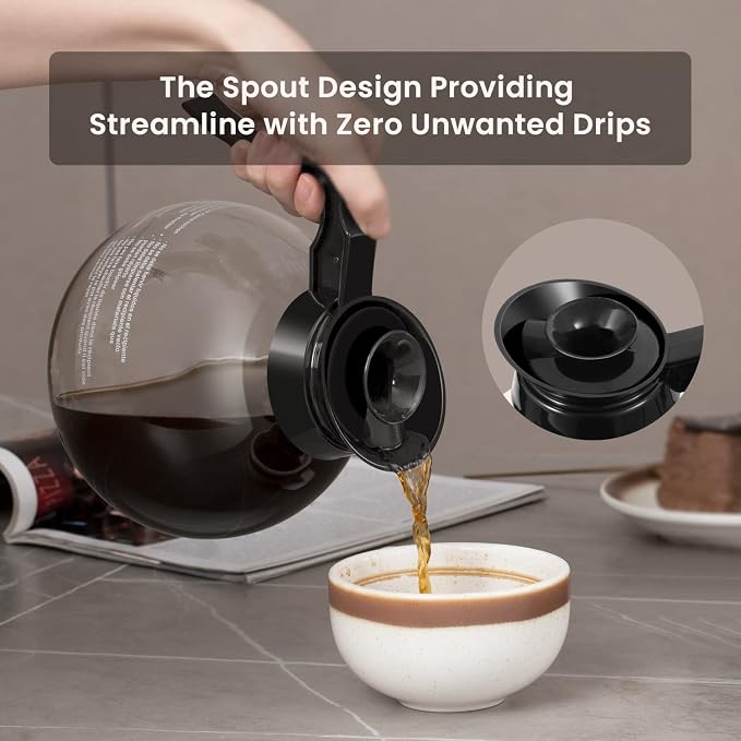 SYBO 12-Cup Commercial Pour Over Coffee Maker SF-CB-2GA | ETL Certified, Stainless Steel, Reusable Brew Basket, Spray Head, Fast Brewing, 2 Glass Carafe Included