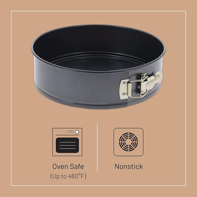 de Buyer Springform Baking Mold - 8” - Perfect for Cakes, Bread & Other Baked Goods - Easy to Use & Clean - Naturally Non-Stick Finish