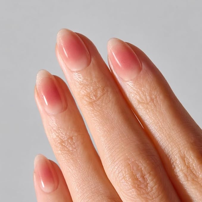 ohora Gel Press On Nails (Blush French) | Short Oval, French Ombre, Pink | 100% Real Gel, No UV Lamp, No Glue, Non-Toxic | 15 Sizes, 30 Tips | 14-Day Waterproof, Beginner Friendly | Salon-Quality, 100% Real Gel, No UV Lamp, No Glue, Non-Toxic | 15 Size...