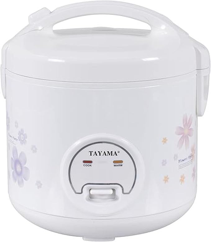 TAYAMA Automatic Rice Cooker & Food Steamer 8 Cup, White (TRC-08RS)