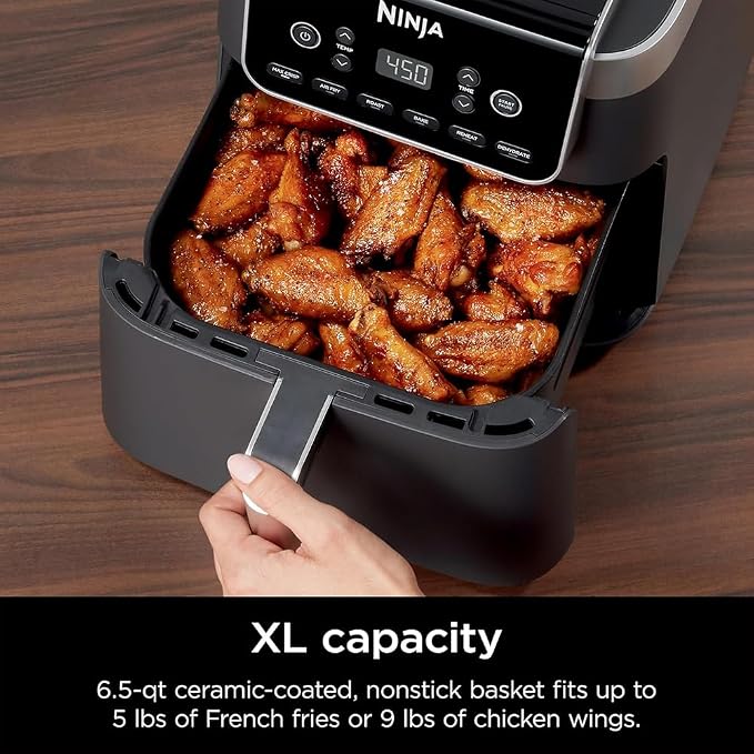 Ninja AF181 Air Fryer Pro XL 6in1 6.5Q Max Crisp Technology Nonstick Basket (Renewed) Bundle with 2 YR CPS Enhanced Protection Pack