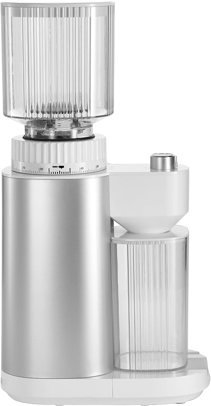 ZWILLING Enfinigy Burr Coffee Grinder Electric, 140 Coffee Grinding Options from Espresso to Drip Coffee, Silver