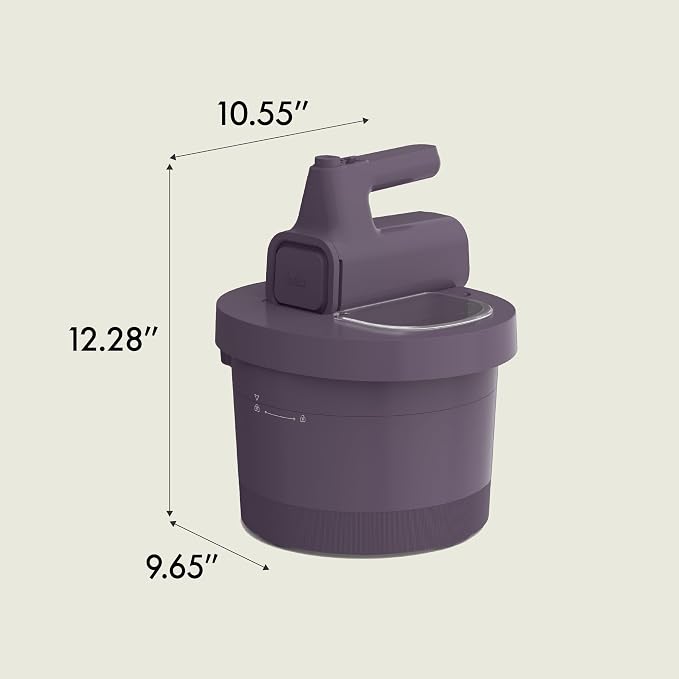 bella 3.5 Qt Hand & Stand Mixer, 2 in 1 Electric Mixer with Bowl, Plum