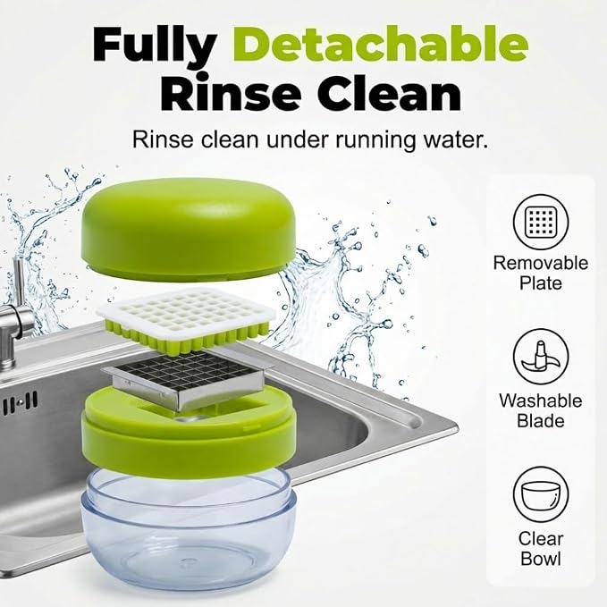 Manual Garlic Masher, Stainless Steel Blade Garlic Mincer Crusher with Peeler and Cleaning Brush, Hand-Press Garlic Chopper Grater for Ginger, Nut, Herb (3PCS)