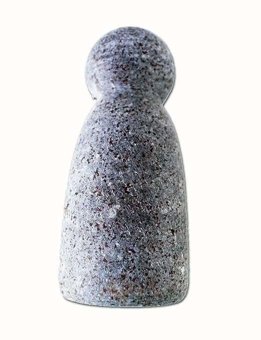 Granite Pestle Replacement only - Pestle Stone only Unpolished Heavy (Not Included Mortar) (Bell Shape), Blue