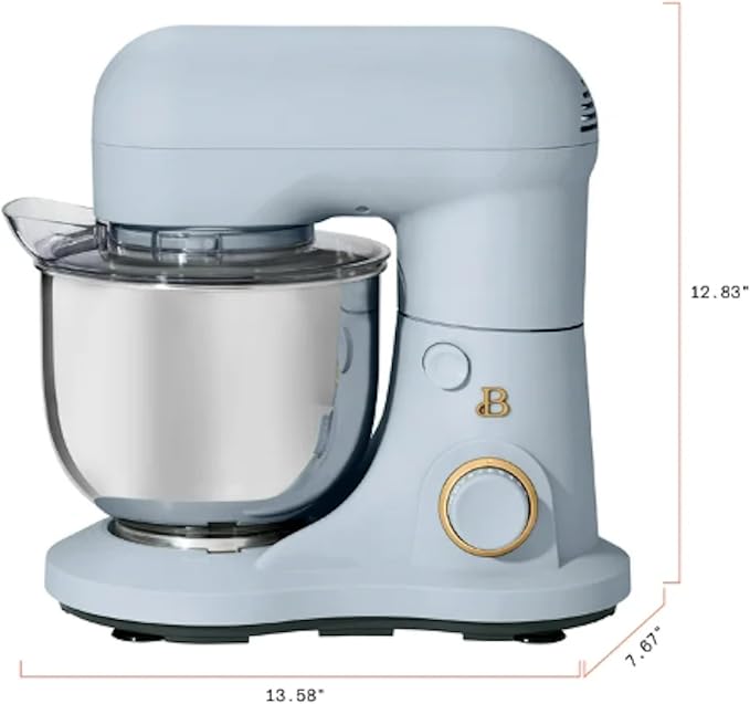 3.5 Qt Stand Mixer, with Flat Beater, Dough Hook, Whisk (Cornflower Blue)