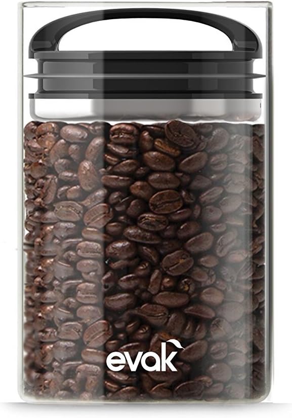 Prepara Evak Compact Glass Storage Canister, Medium, 6' x 3.75', 24oz