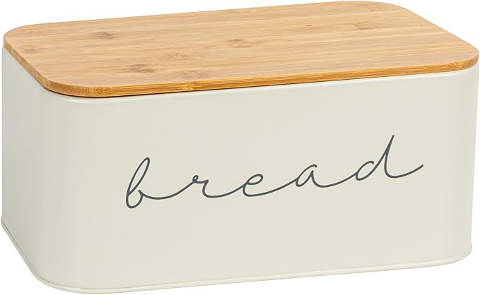 Bloomingville Metal Bread Bin with Bamboo Lid