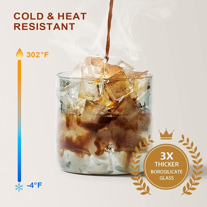Glass Coffee Canister 900ml x 2 Jar, Airtight Food Storage Container with Pop Lid, Kitchen High Borosilicate Glass Contianers For Tea Coffee Bean Sugar