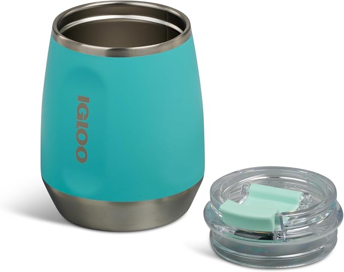 Igloo 10 oz Wine Tumbler | Stainless Steel Drinkware | Lagoon Teal