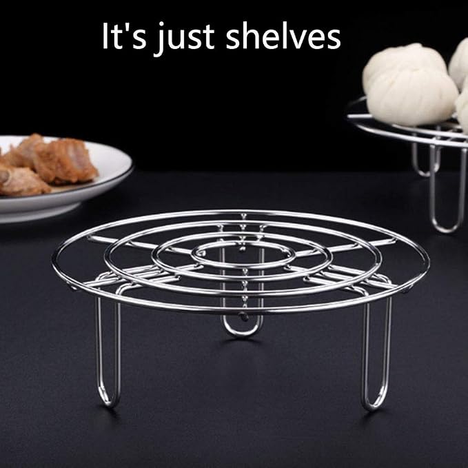 Steam Rack, Heavy Duty Steaming Rack Stand, Stainless Steel Round Steamer Cooling Rack Trivet, Pot Steamer Insert Food Stand, Steaming Cookware Accessories(Size:27.5cm/10.83in)