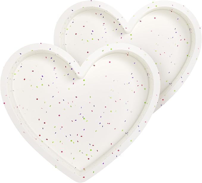 8 Inch Silicone Heart Shaped Cake Pans, Cream, 2 Pcs | Nonstick, Easy to Clean, BPA-free, Heat Resistant up to 446℉, Oven Safe, Dishwasher safe