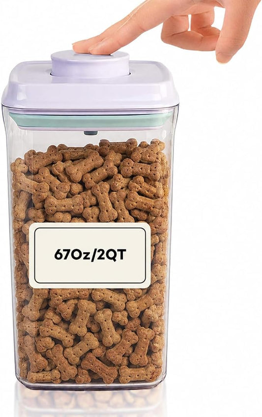 Bop Top Airtight Food Storage Containers | Pop-Top Lid | 8 Cups / 67 Oz | kitchen canister set, for flour, sugar, snacks, pasta, baking