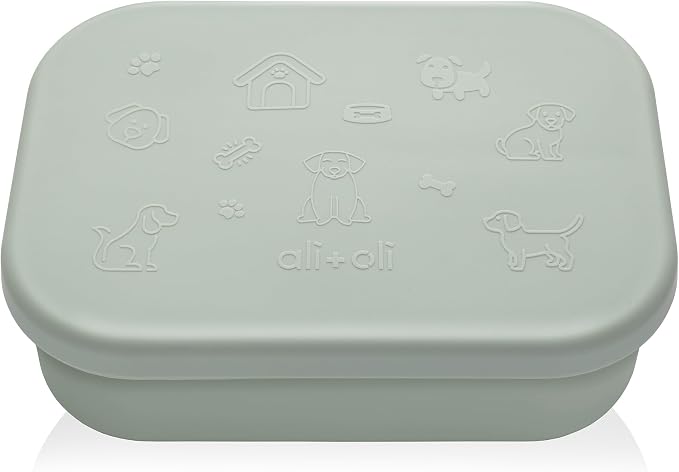 Ali+Oli Silicone Bento Box for Kids, Baby Lunch Box, BPA-Free, Spill-Proof | Daycare, Preschool, Food separation, Portion control, Snack storage, Travel-friendly, Easy cleaning, Toddlers