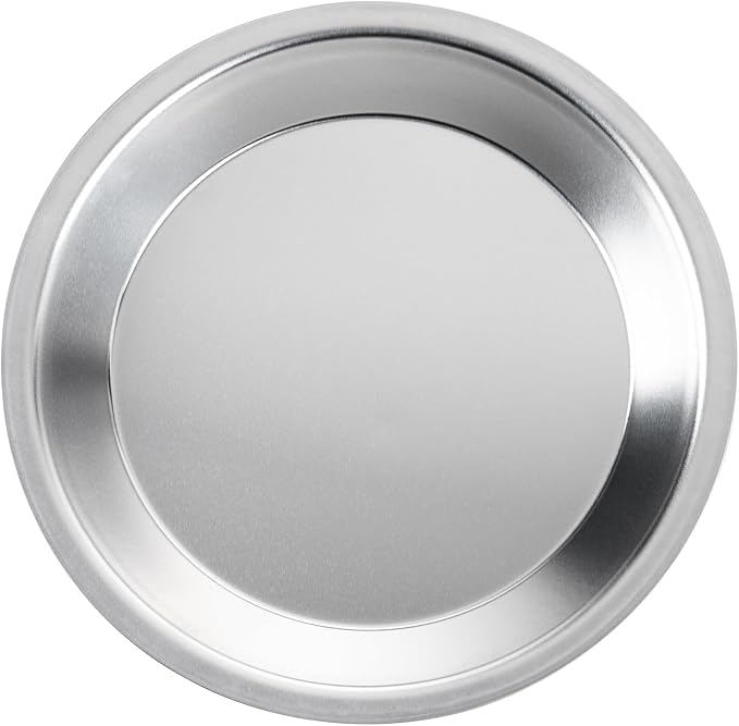 Restaurantware Aluminum Pie Pan 72 Count 9 Inch Round 1.25 Inch Deep Oven-Friendly Pie Tin, Lightweight Baking Pan, Silver Plate for Quiche, Fruit Pies, Home And Commercial Kitchens