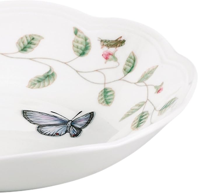 Lenox Butterfly Meadow Porcelain Pasta Bowl | dishwasher safe, microwave safe | floral design, doubles as a salad bowl, kitchen essential, gift for women