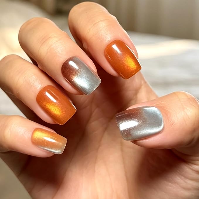 6 Packs (144 Pcs) | Reusable Press on Nails | 6-Style Bundle | 12 Sizes | Each Style 24 Pcs | Soft Neutral & Autumnal