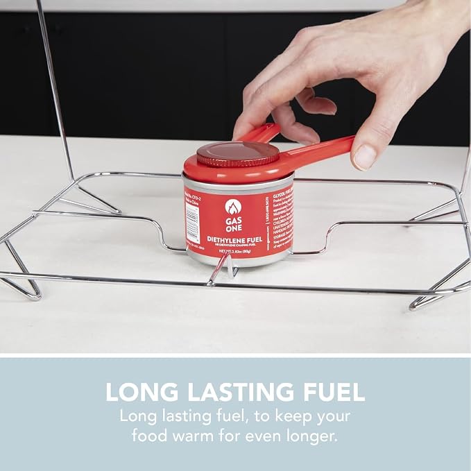 Alpha Living 3-Pack Disposable Chafing Dish Buffet Set with Fuel Cans | Food Warmers for Parties, Fuel Cans Complete Set, Half Size Pans, Warming Trays