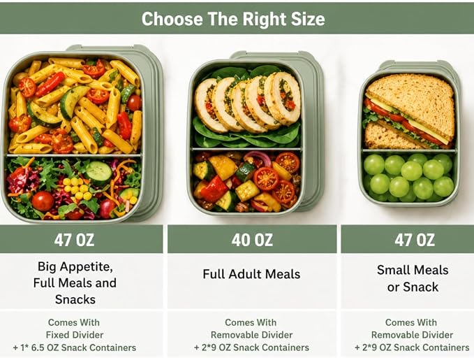 Flexibento - Leak proof Stainless Steel Lunch Box Containers with Silicone Lids, Steel Bento Box, Metal lunch Box, Navy-47OZ-Set Of 2