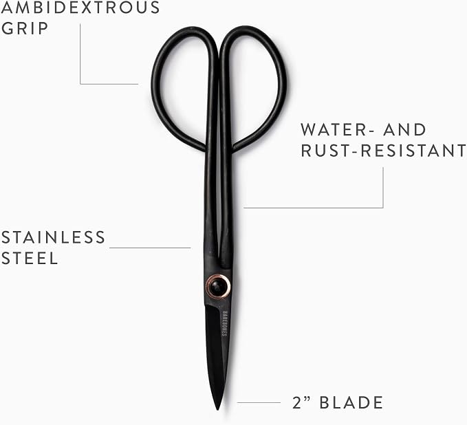 Barebones Artisan Trimming Shears - Gardening Shears and Herb Scissors - Essential Gardening Tools for Herb Gardens and Planting - Rust-resistant Garden Clippers