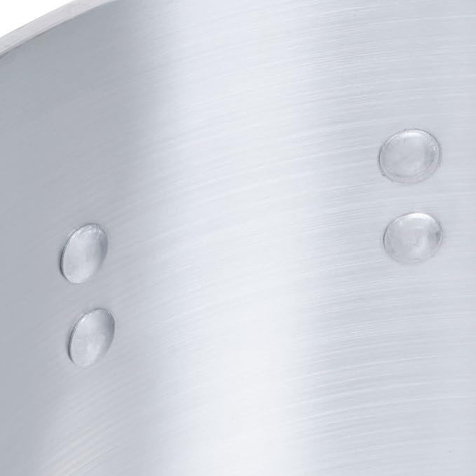 TrueCraftware- 50 qt. Heavy-Duty Aluminum Stock Pot with Riveted Handle 6mm Thickness- Multipurpose Pot Cookware Large Stockpot For Cooking Simmering Soup Stock Home Kitchen
