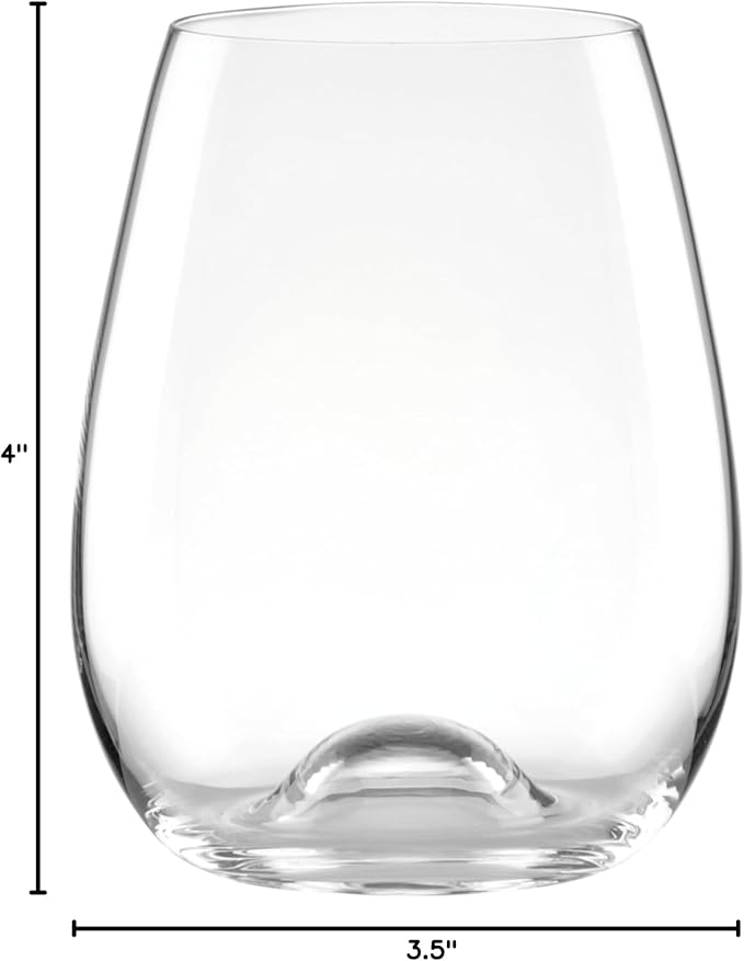 Lenox Tuscany Classics Stemless Glass Set, Buy 4 Get 6, 2.6 LB, Clear | handcrafted crystal, mouth-blown, dishwasher safe | fire-polished rims | 4.75 inch, 15oz, gift for women