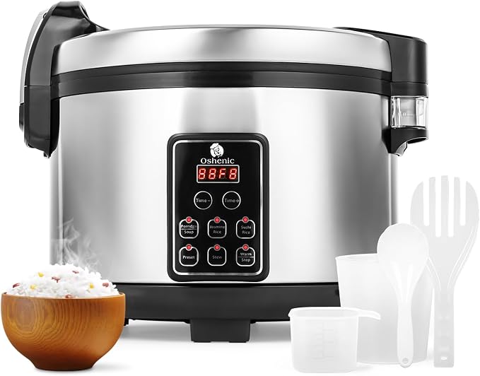 Commercial Rice Cooker,15.85QT/84 Cups Cooked Rice,15L Extra Large | Capacity Rice Cooker & Warmer,1350W Fast Rice Cooker With LED Display,Nonstick Inner Pot,Multi-Function Electric Rice Maker