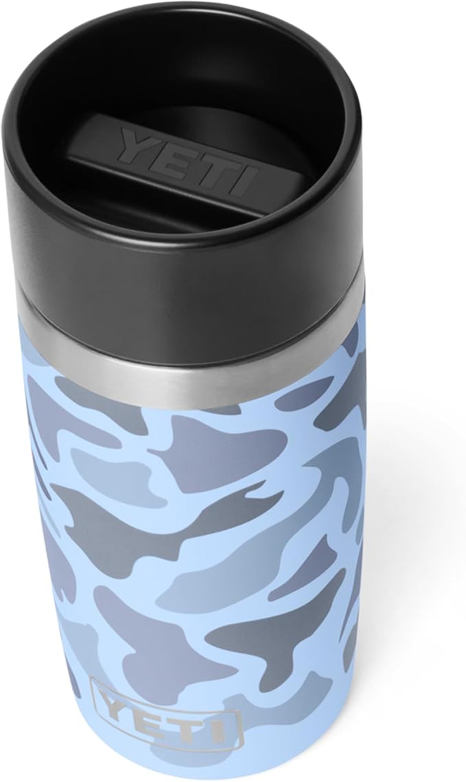 YETI Rambler 12 oz Travel Bottle, Stainless Steel, Vacuum Insulated with Leakproof Commuter Cap, Blue Camo