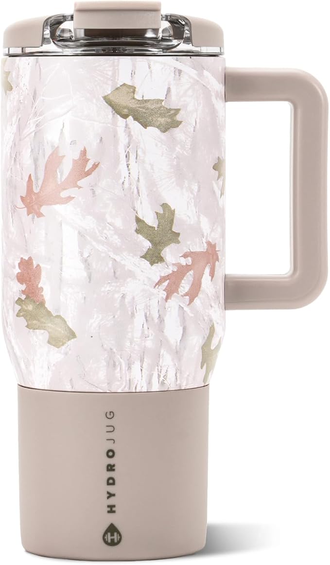 HydroJug Coffee Traveler 20oz Ceramic-Lined Mug with Handle, Camo