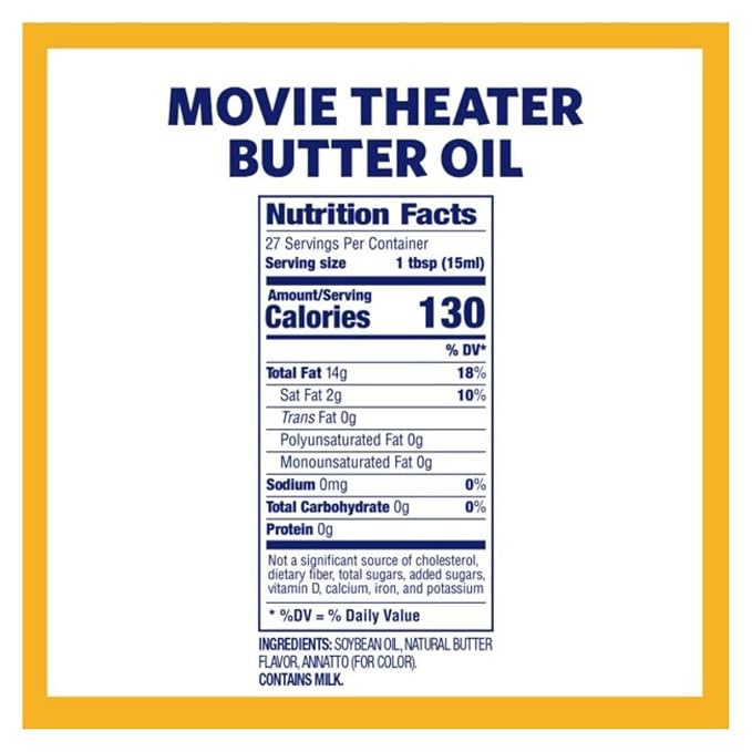 Kernel Season's Movie Theater Popcorn Oil, Butter, 13.75 Ounce, 2 Count (Pack of 2)