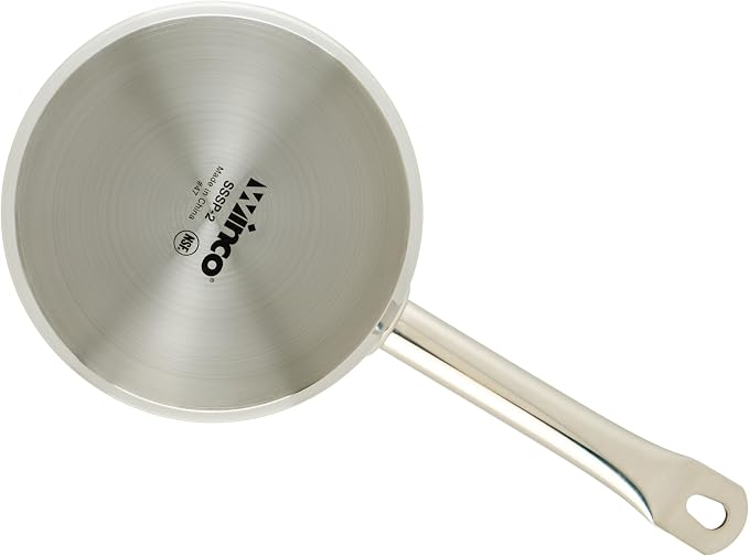 Winco 2 qt Stainless Steel Sauce Pan with Lid and Cover | Even heat distribution, Secure riveted handle, Great for Cooking, Food Preparation and Restaurant Kitchens