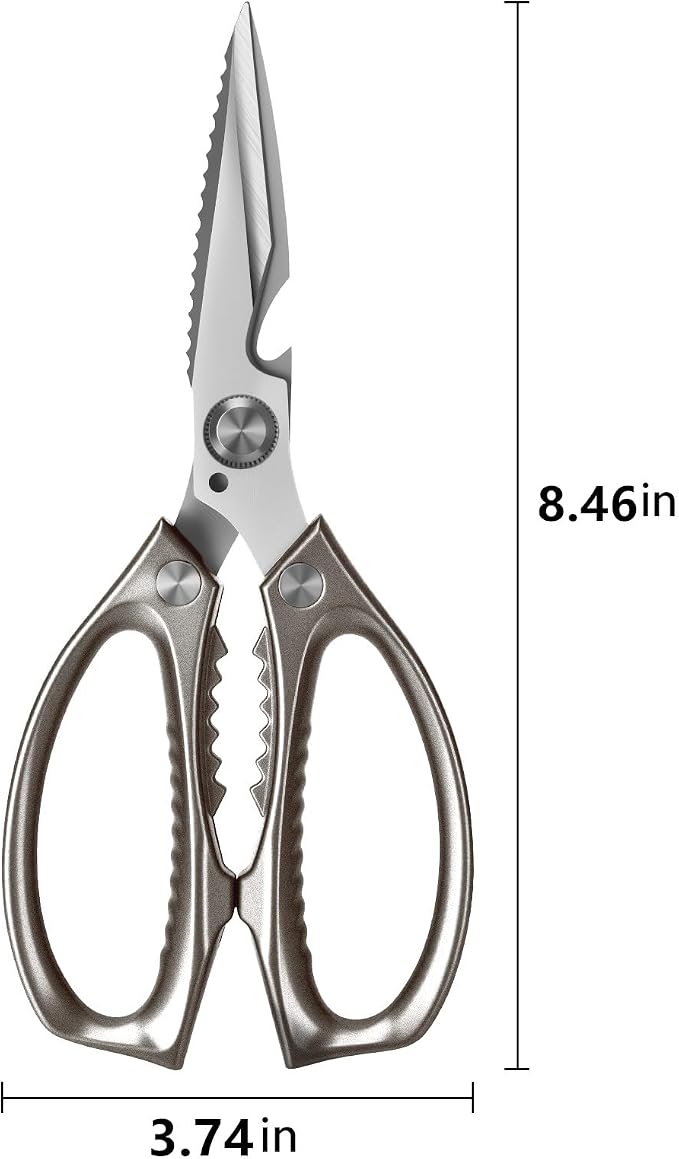 Kitchen Scissors, All Purpose，Ultra Sharp Meat Scissors，Heavy Duty Cooking Scissor，Dishwash Safe Stainless Steel Kitchen Shears for Food, Chicken Bones, Turkey