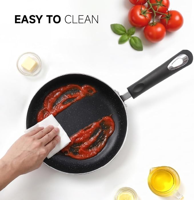 Nonstick Saucepan Set - 3-Pieces Pot Set 1 Quart & 2 Quart & 3 Quart,Ultra Non Stick Sauce Pan Small Pot with Glass Lid,Great for Home Kitchen Restaurant,Black